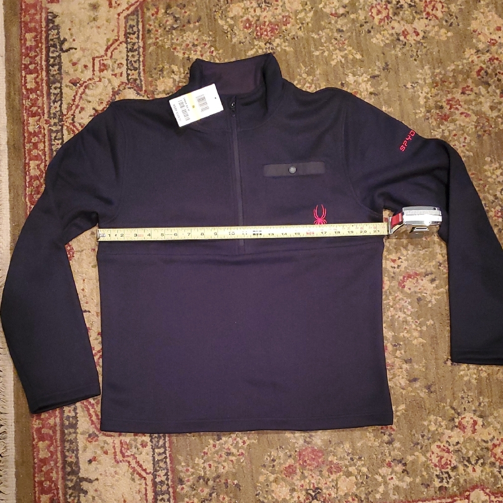 Spyder Black Half-Zip Pullover with Red Logo
